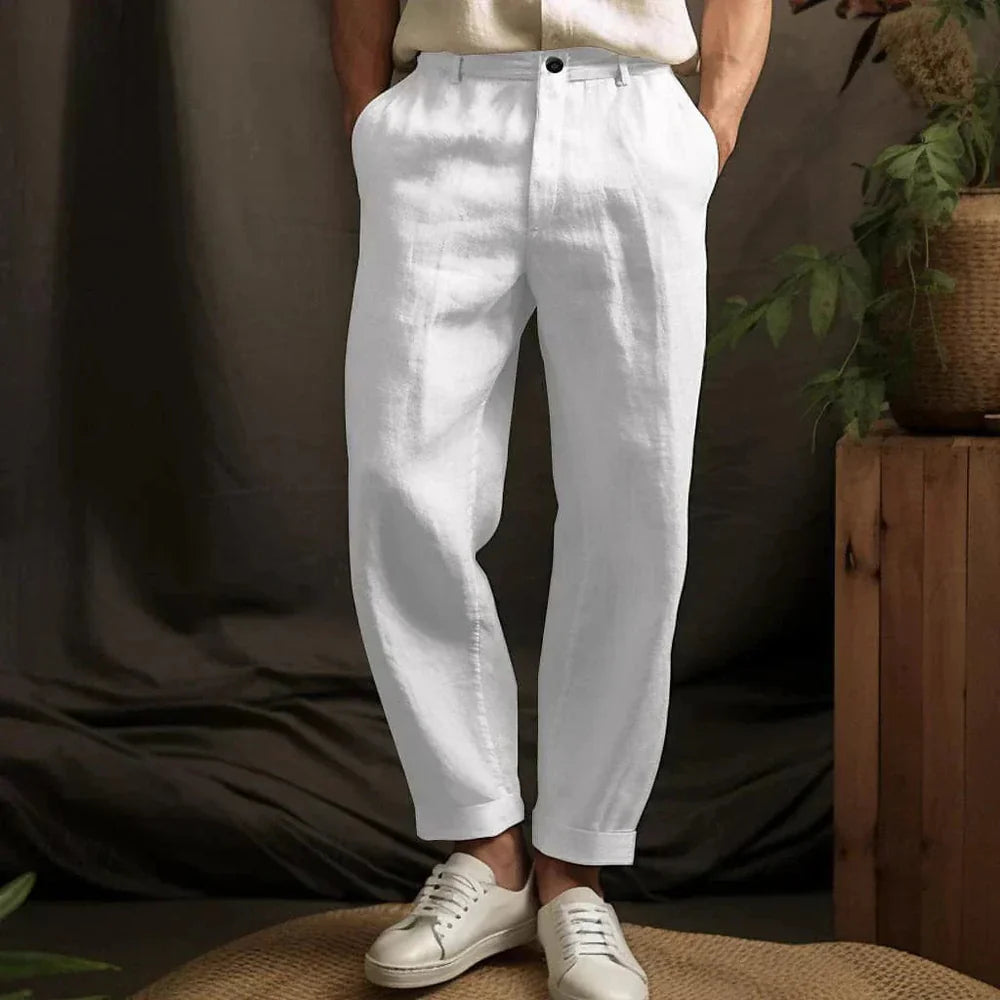 Leinenhose Weiß